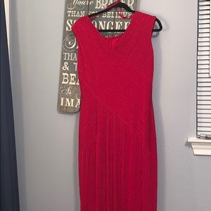 Alex Evening Red Glitter Formal